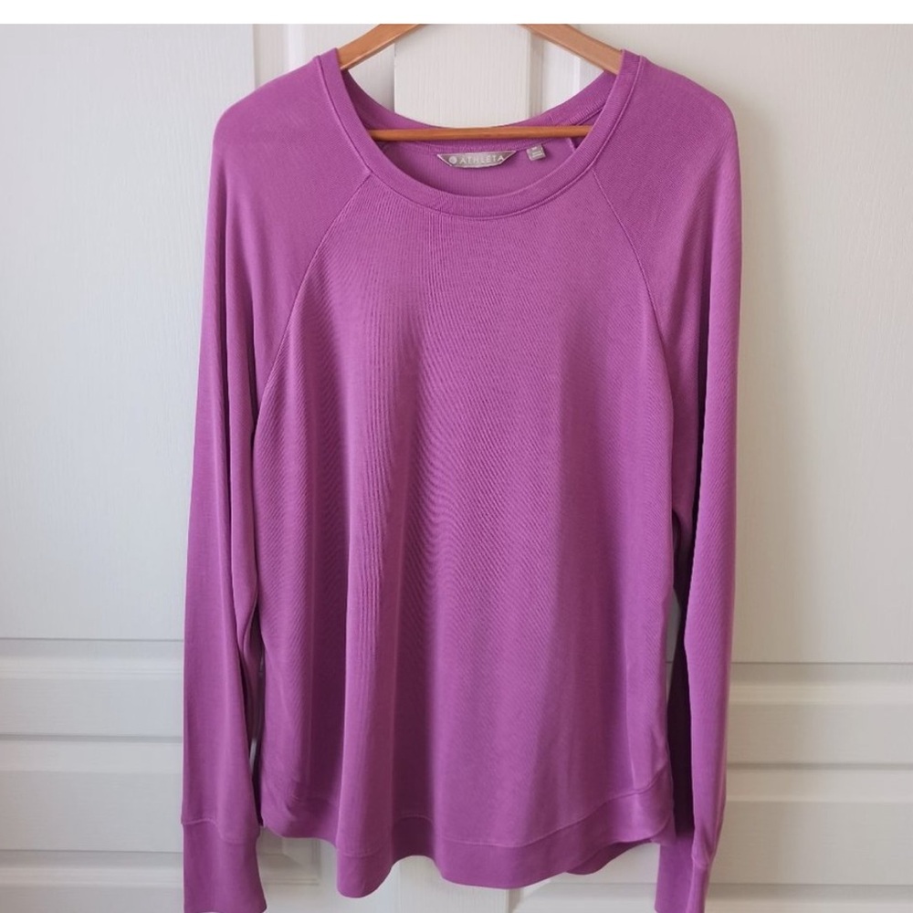 Athleta Women's High Serenity Criss Cross Sweatshirt Violet Size XL
